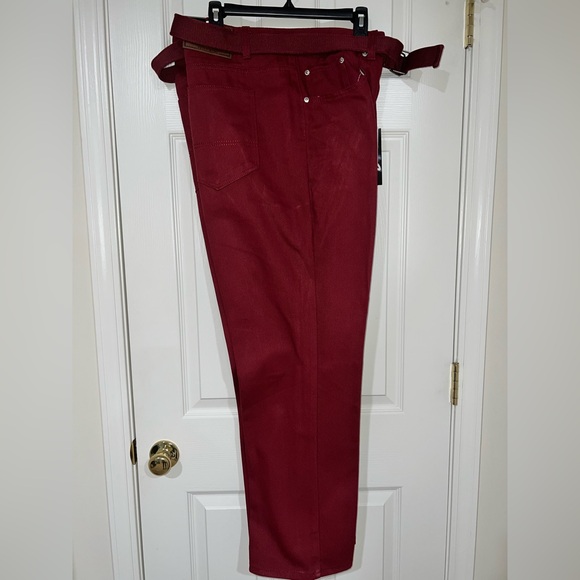 Trust Jeans Burgundy NWT 42W 32L - Picture 2 of 4